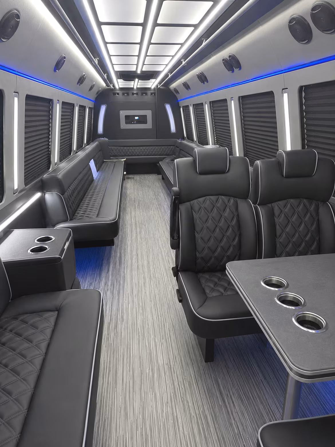 coeur dalene 25 passenger party bus inside