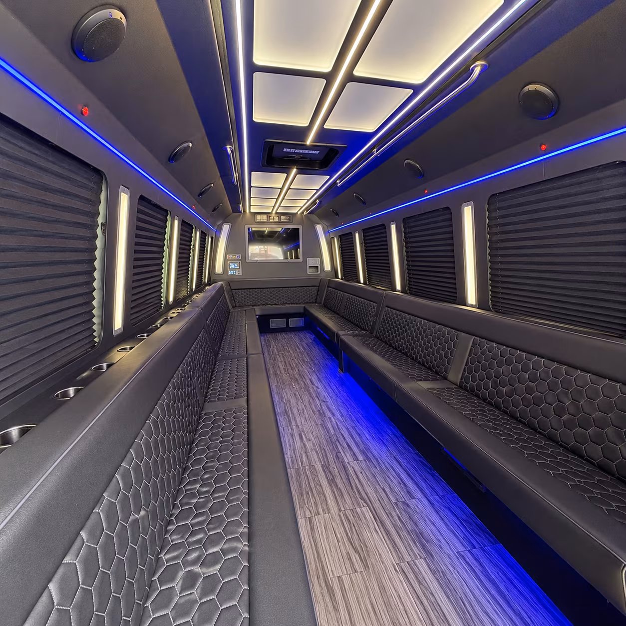 coeur dalene 30 passenger party bus interior