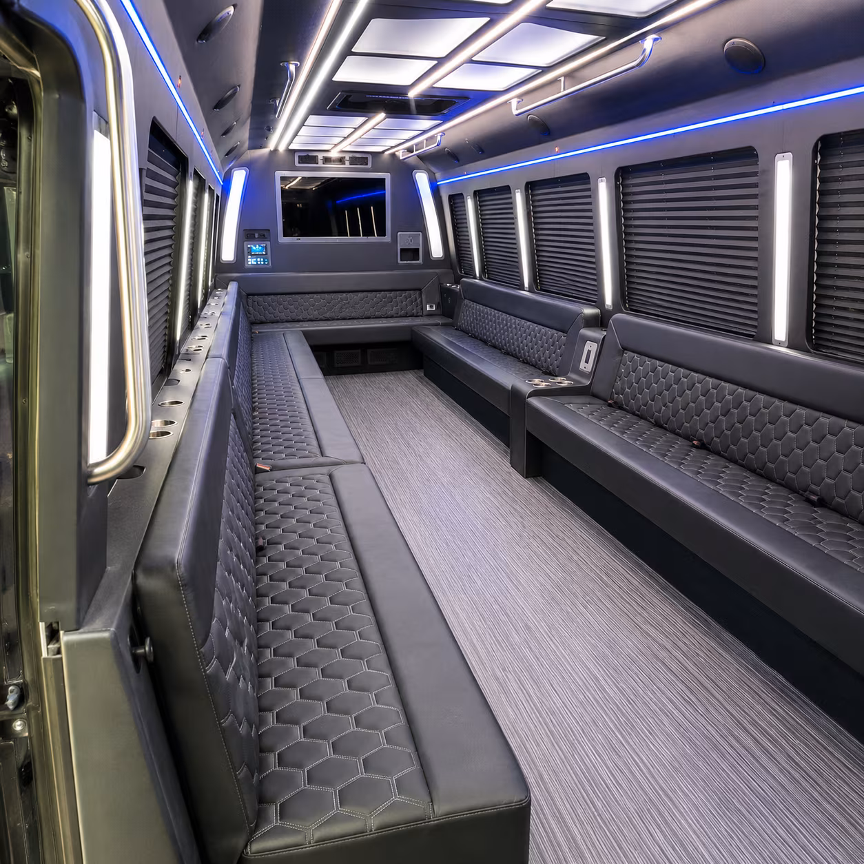 coeur dalene 40 passenger party bus interior