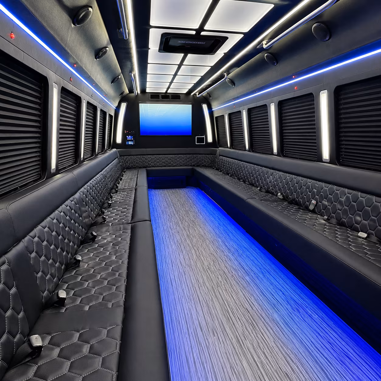 coeur dalene 50 passenger party bus inside