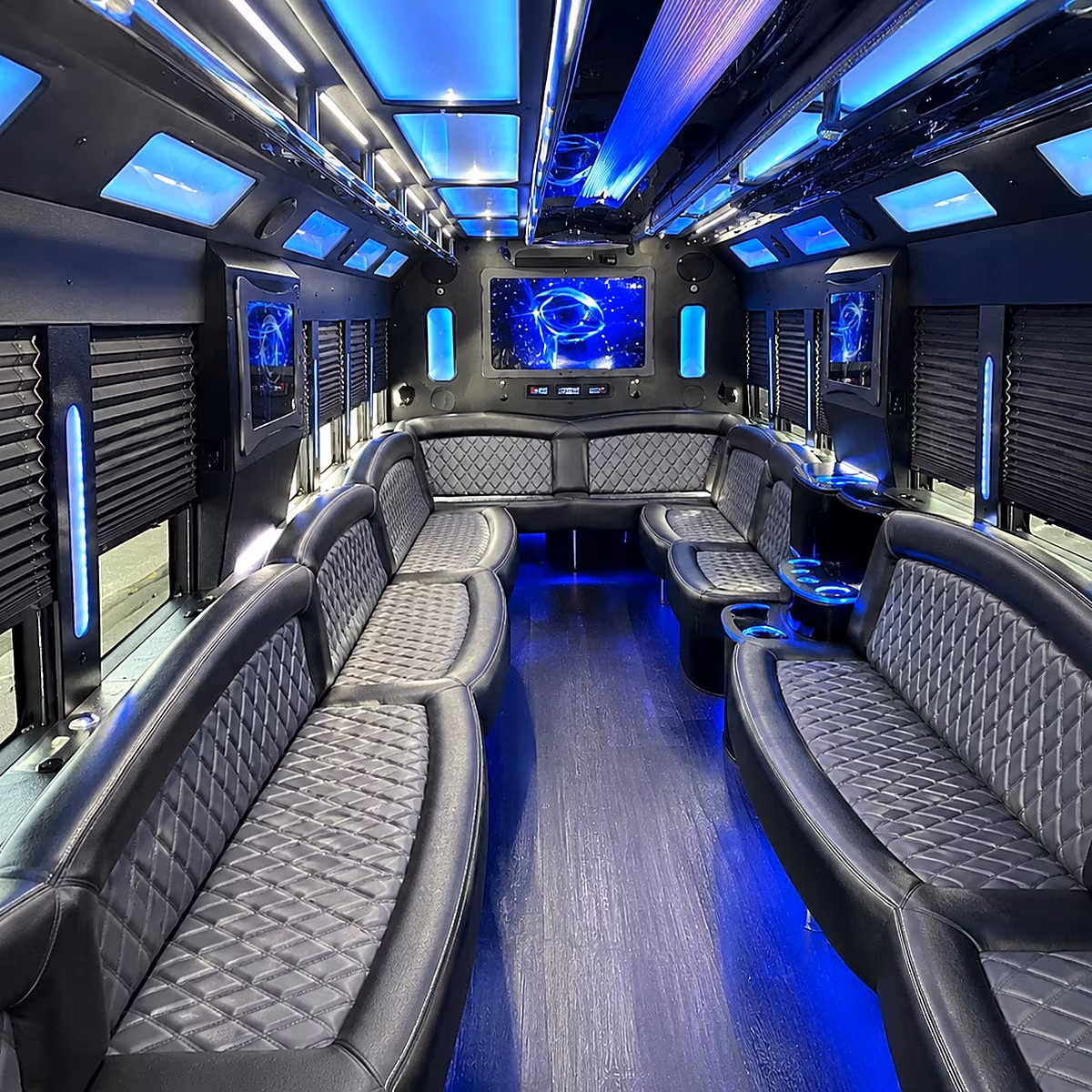coeur dalene 50 passenger party bus interior