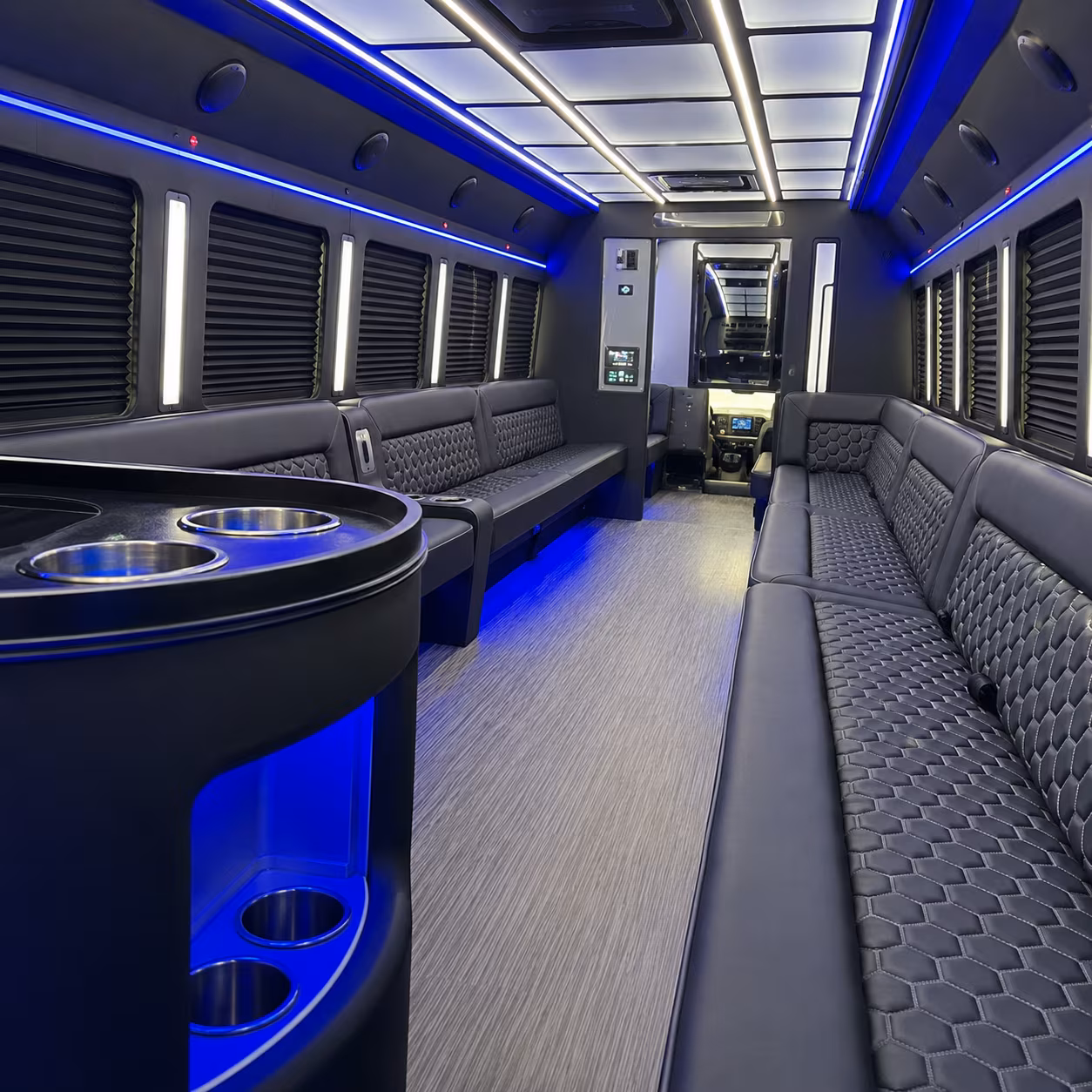 coeur dalene party bus rental interior